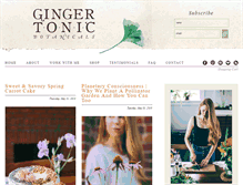 Tablet Screenshot of gingertonicbotanicals.com